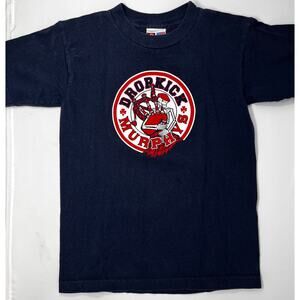 DropKick Murphys Youth Skeletal Bagpiper Navy Blue Tshirt size L PreOwned Boston